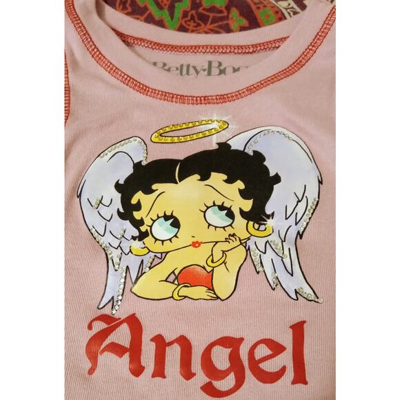 Betty Boop by Goodie Two Sleeves Graphic Baby Tank Top Women's Retro Pinup SZ XS - Picture 4 of 6